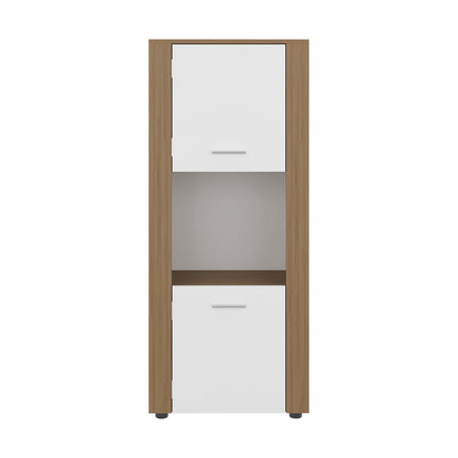 Kasaan Bookcase - Natural White Engineered Wood Storage Cabinet