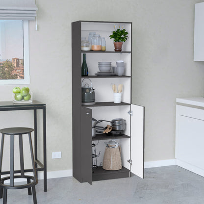 2-Door Bookcase - Multi Color Storage Unit for Living Room