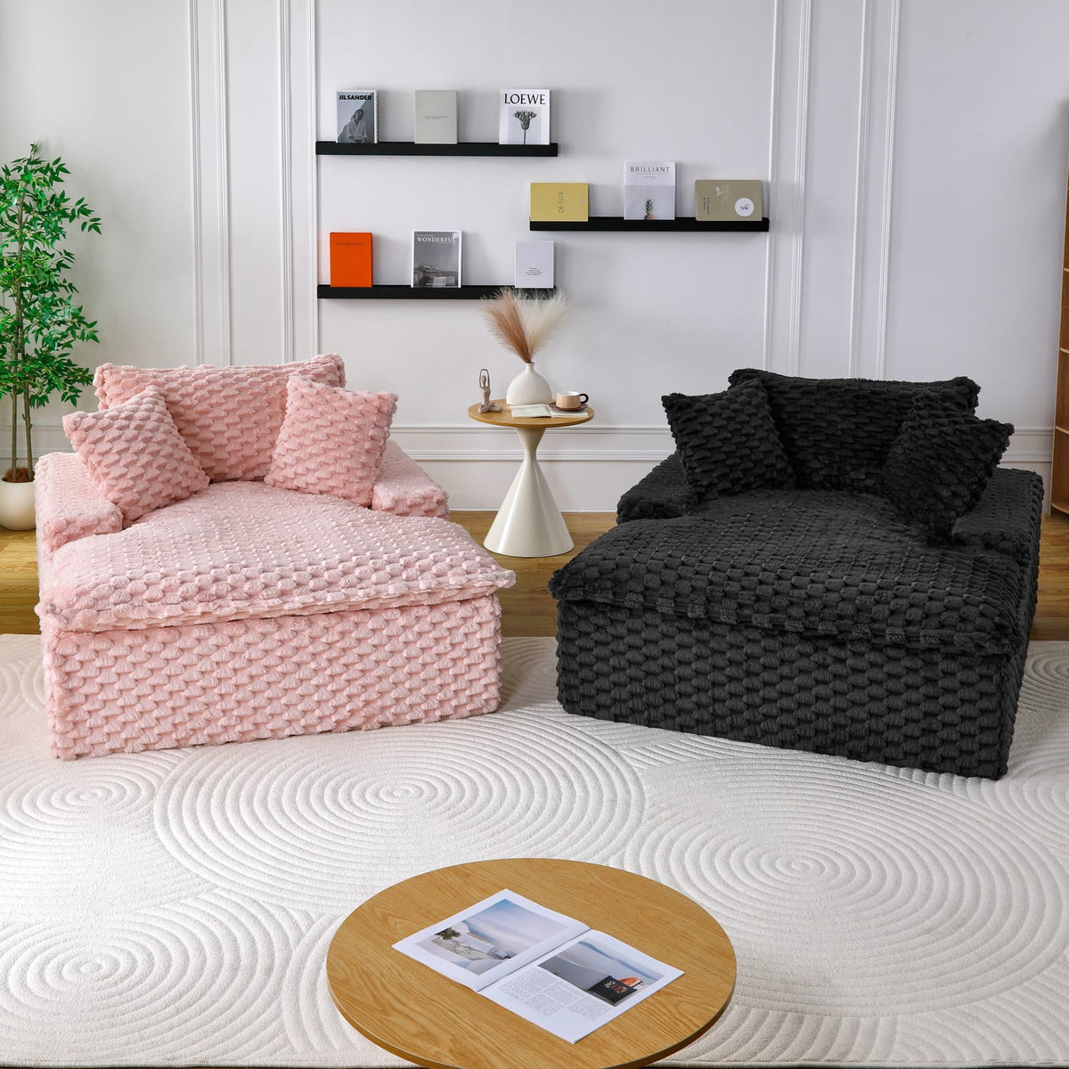 51 Inch Polyester Blend Sofa - Black Seat for Living Room