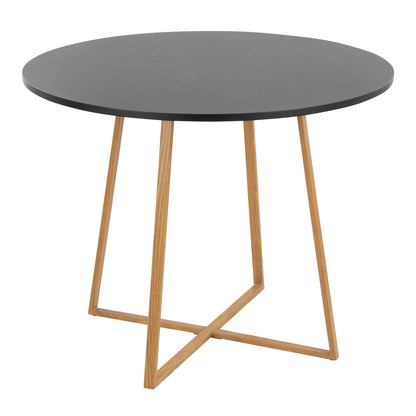 Round Black Dining Table - Seats Four