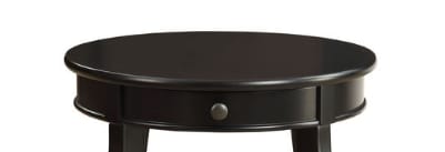Alysa Black Accent Table - Round Storage Table