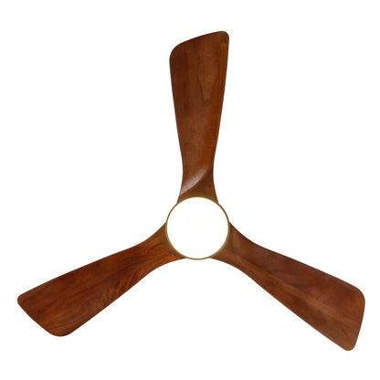42 Inch Black Ceiling Fan with Light - Dark Walnut Blades
