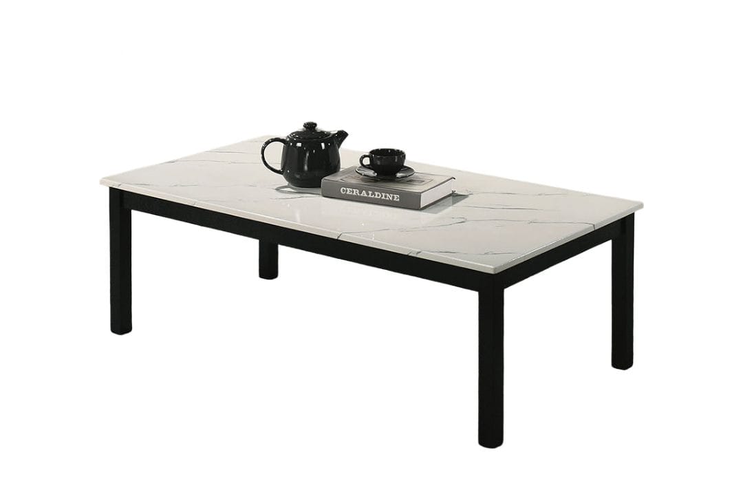 Contemporary White Table Set - Coffee & End Tables