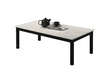 Contemporary White Table Set - Coffee & End Tables