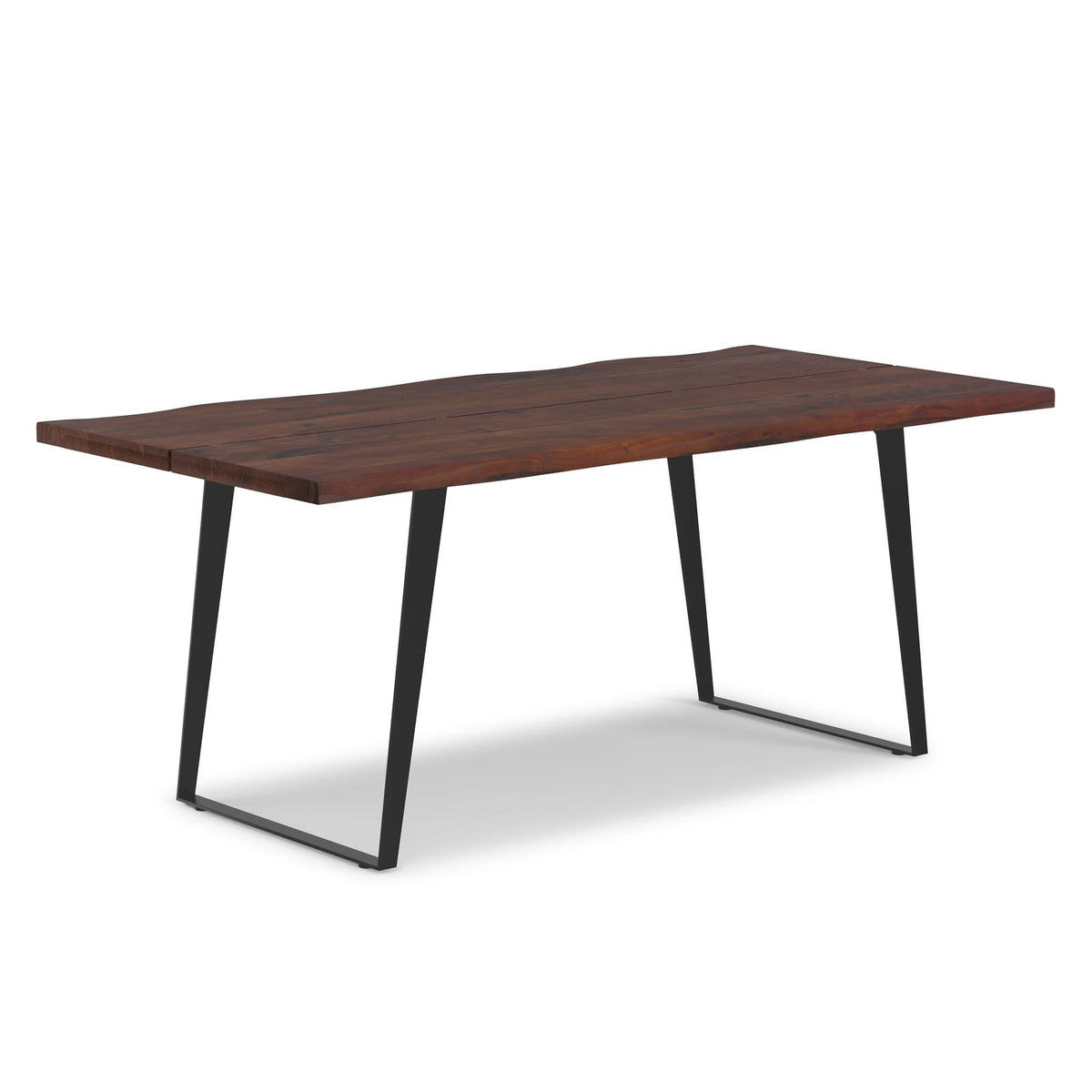 Walnut Industrial Dining Table, 72x36 inch Wood