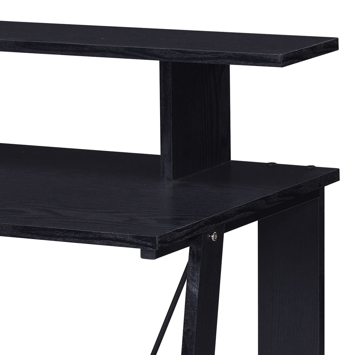 Nypho Black Finish Writing Desk - Home Office Storage