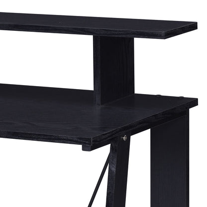 Nypho Black Finish Writing Desk - Home Office Storage