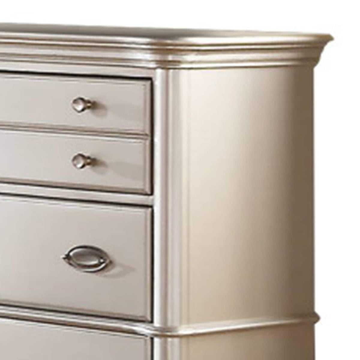 Classic Silver Bedroom Dresser - 6 Drawers MDF