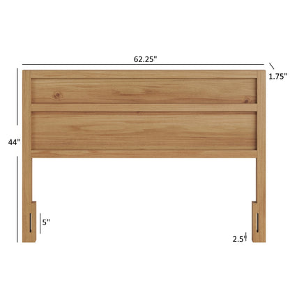 Maddox Modern Wood Panel Queen Headboard - Brown