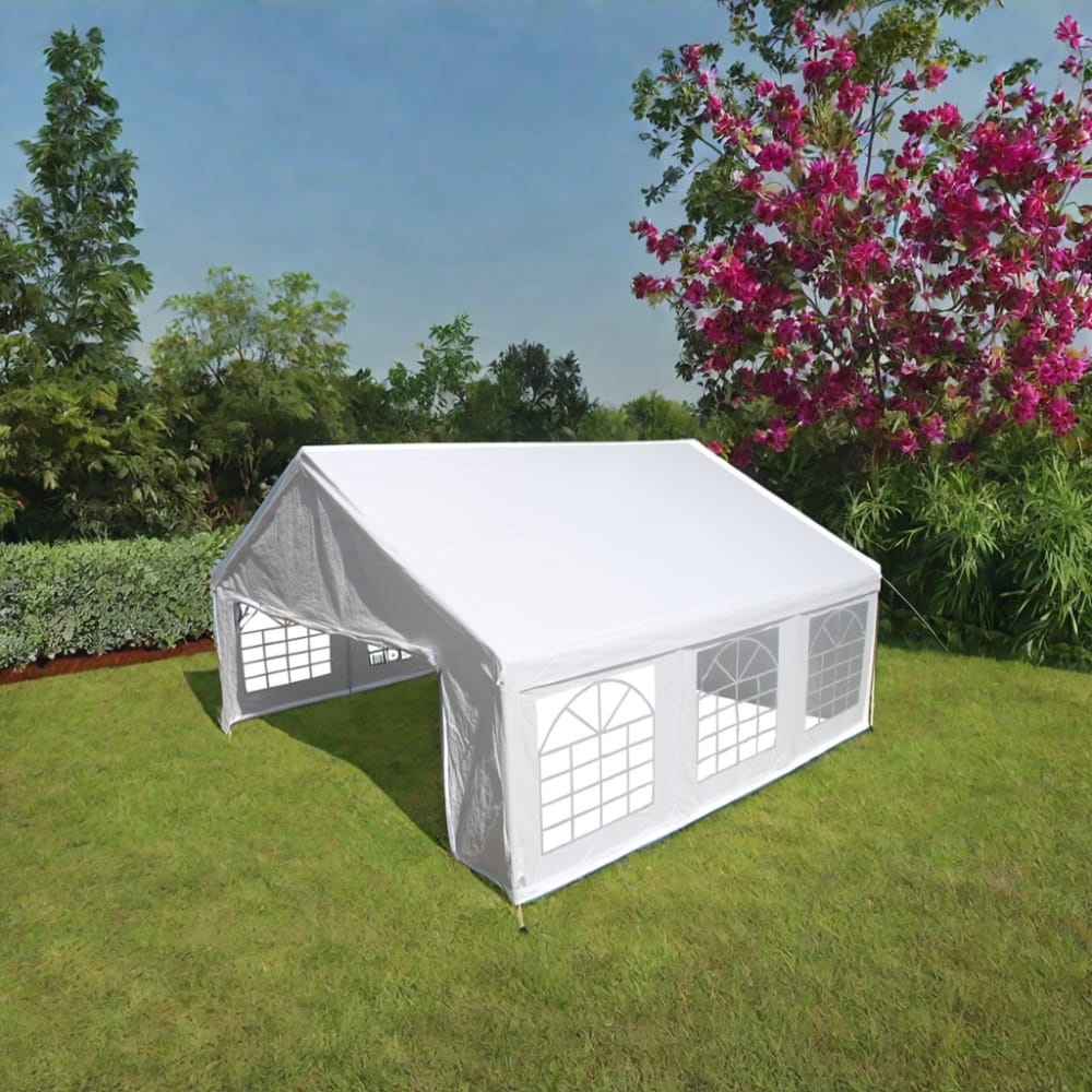 20x20 Feet Heavy Duty Gazebo - White Steel Canopy