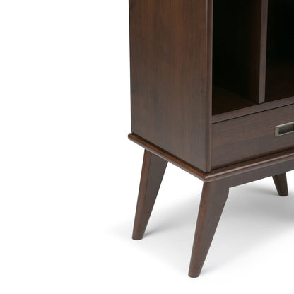 Mid Century Wood File Cabinet Storage Tower for Compact Office Spaces for Home Office