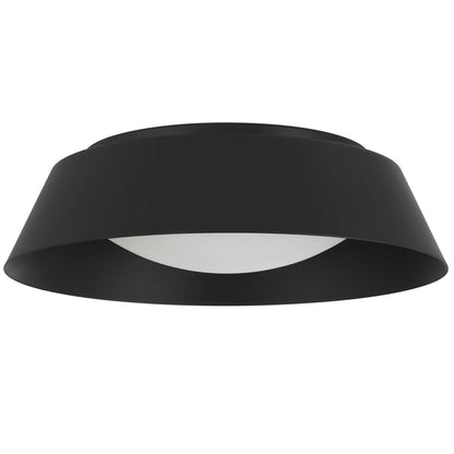 15 Inch Black Steel LED Flush Mount Light