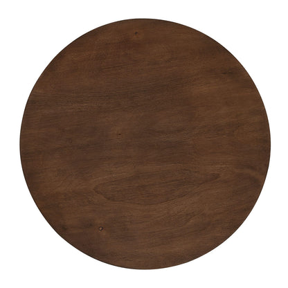 Loanna Wooden Color Finish End Table - Brown, Synthetic Wood