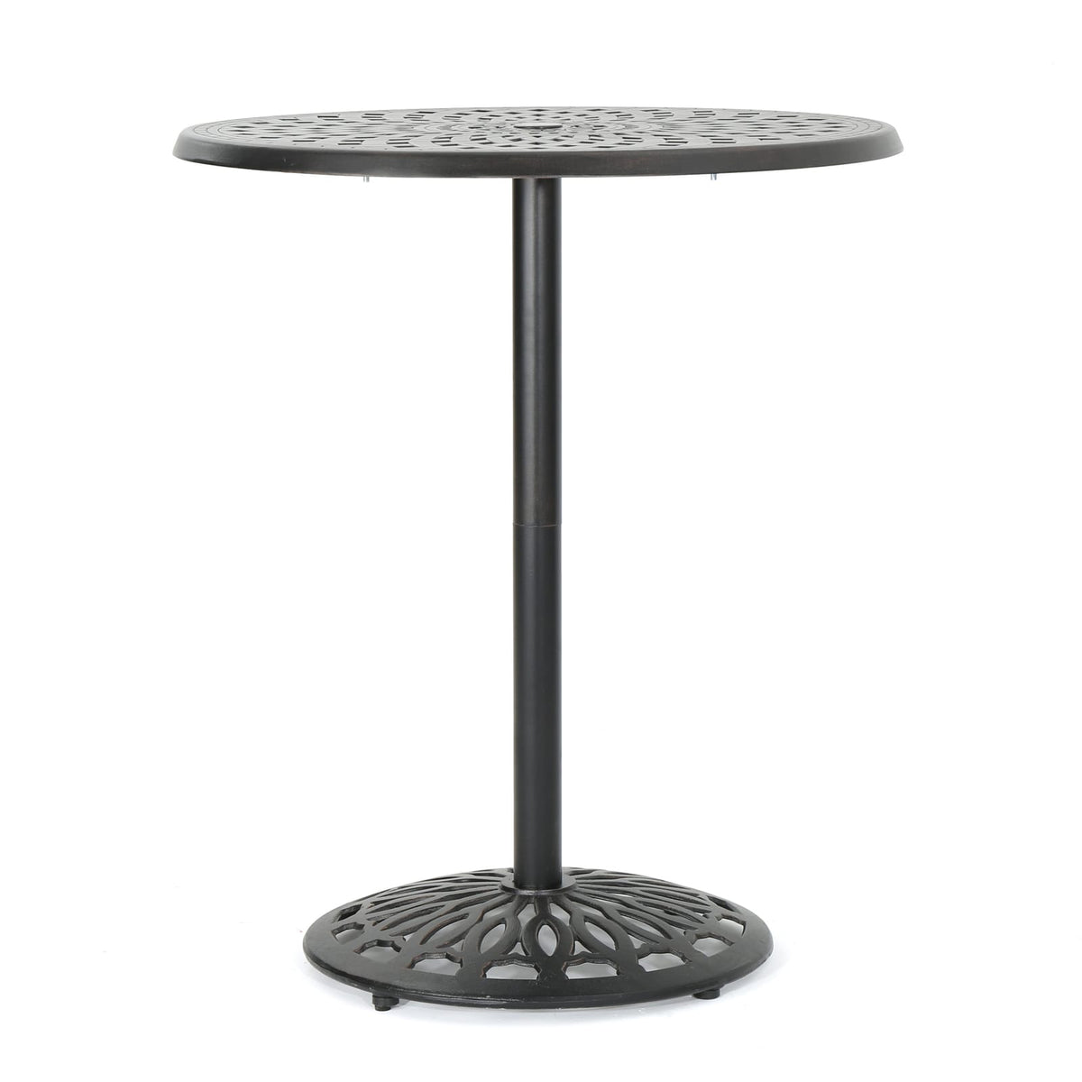 Copper Aluminium Outdoor Bar Table 35 Inch Round