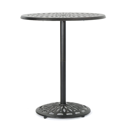 Copper Aluminium Outdoor Bar Table 35 Inch Round