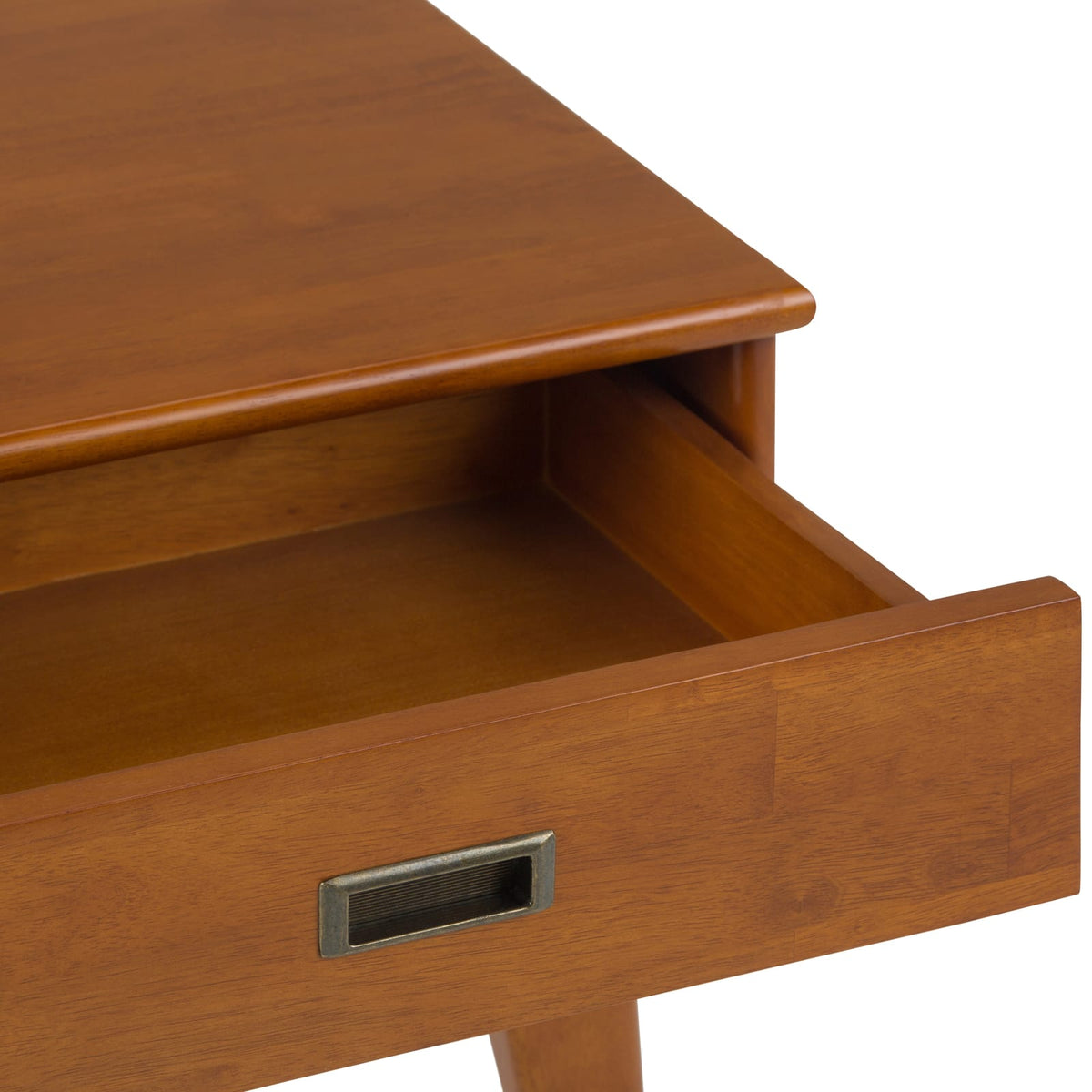 Mid-Century Modern End Table - Light Brown Storage