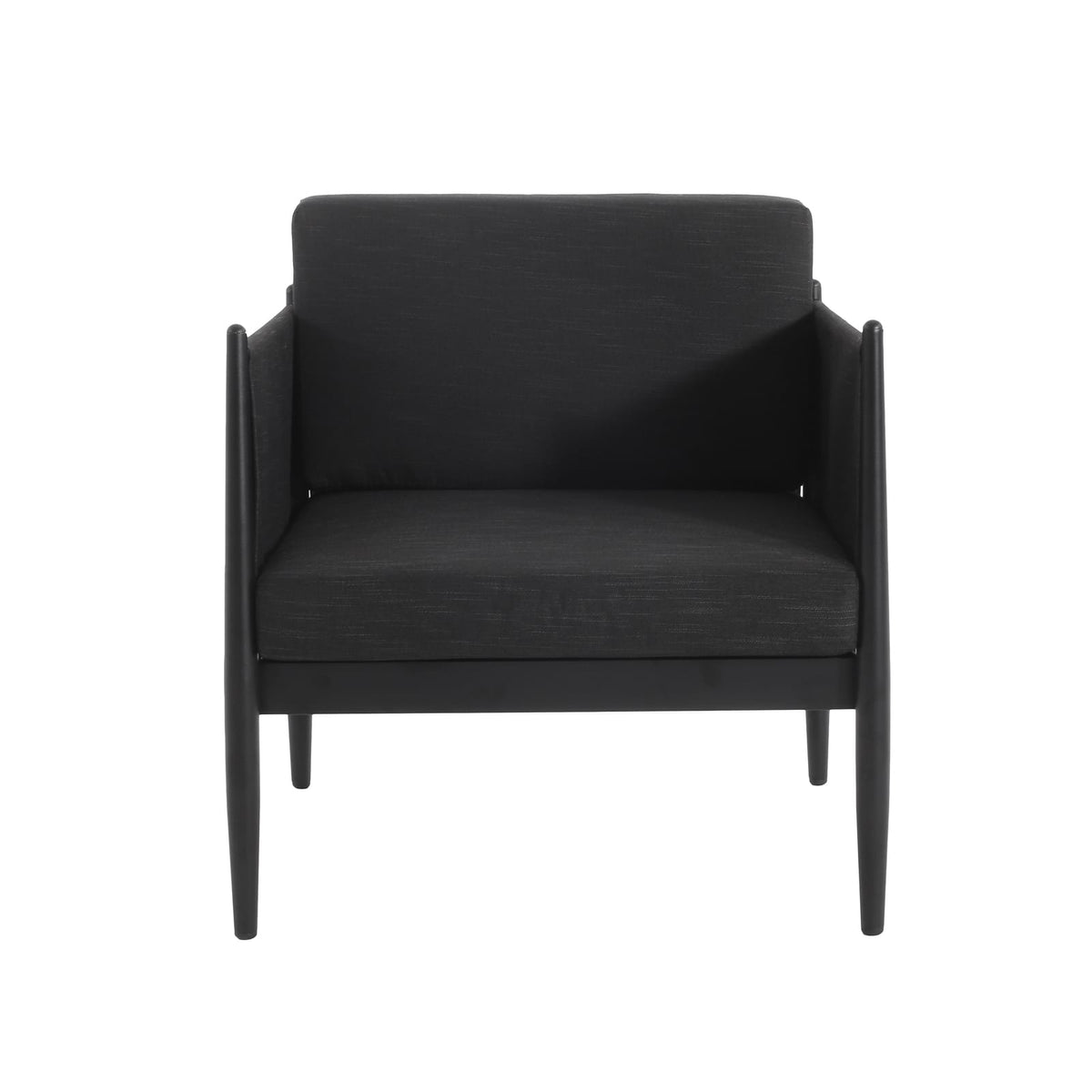DAWSON Patio Club Chairs - Black Aluminum, 2-Piece Set