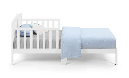 Olive & Opie Birdie Toddler Bed - White Solid Wood
