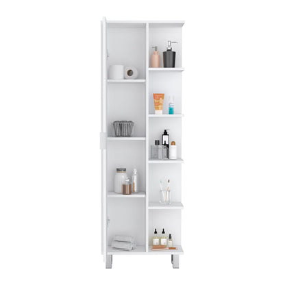 White Bathroom Storage Cabinet - 82" Wide