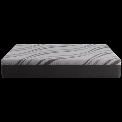 King Memory Foam Mattress in Gray with Cooling Gel Layers for Bedroom