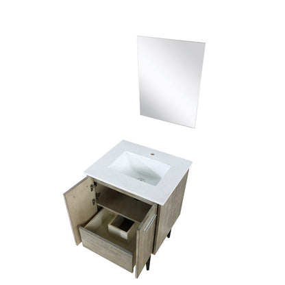 Rustic Acacia Bath Vanity - Storage & Mirror