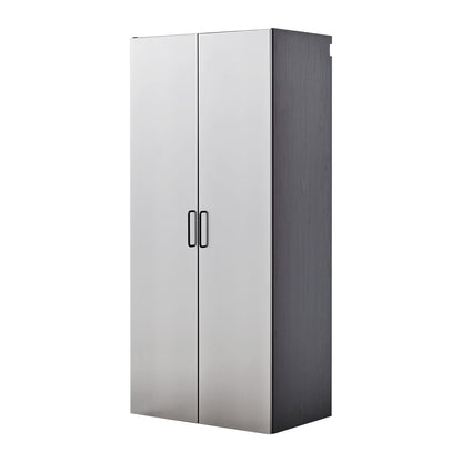 Astro Series 32" W Metal Wall Cabinet - Metallic Grey Wood