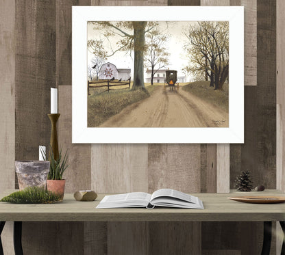 Large White Framed Billy Jacobs Art Print