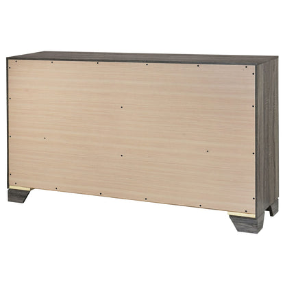 Funston Brown Oak 6-Drawer Dresser - Bedroom Storage