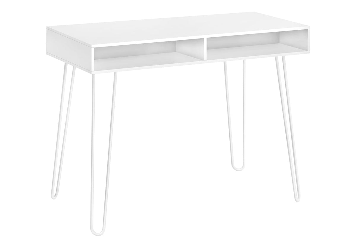 White Computer Desk - Home Office Storage, 40"L