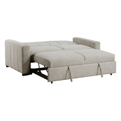 85" Light Gray Convertible Sofa with Sleeper Bed