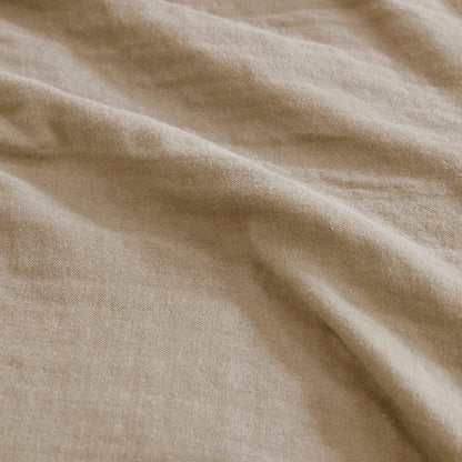 King Size Cotton Blanket Tan - Soft & Lightweight