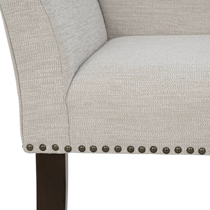 Cream Upholstered Accent Bench for Bedroom Decor and Entryways