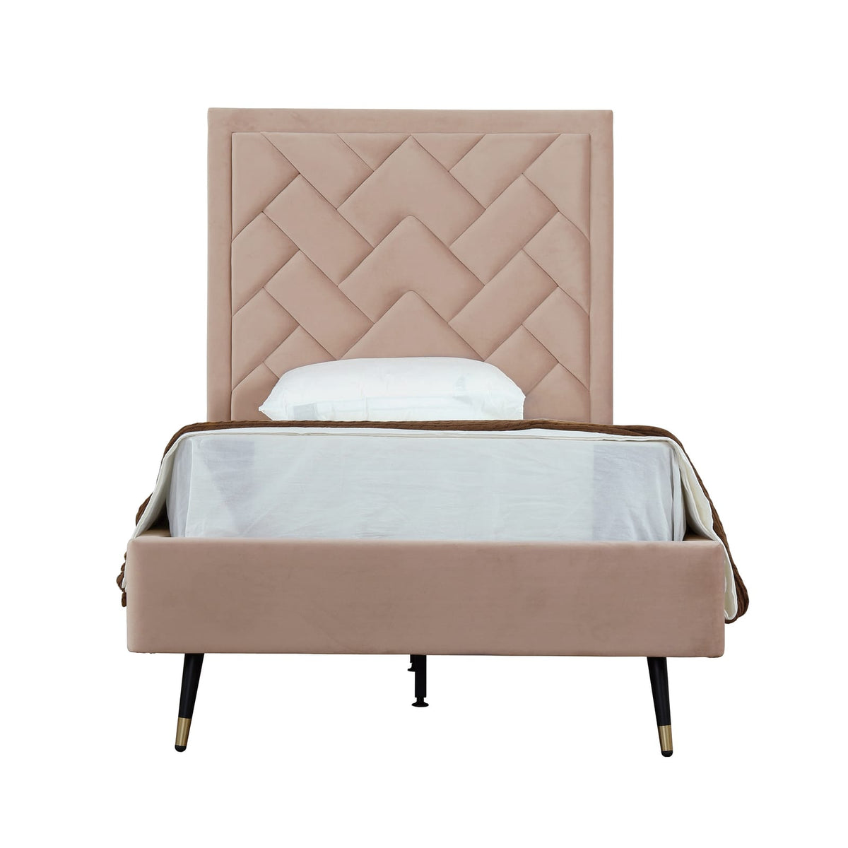 Natural Eucalyptus Twin Bedframe with Headboard