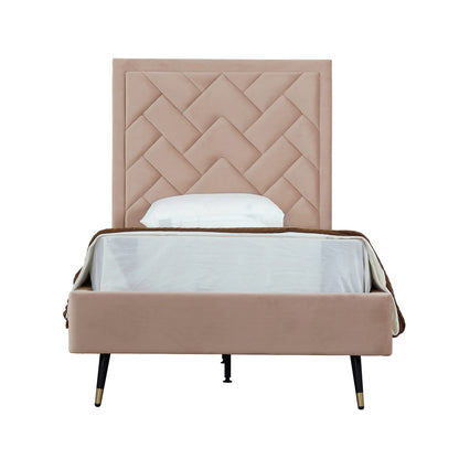 Natural Eucalyptus Twin Bedframe with Headboard
