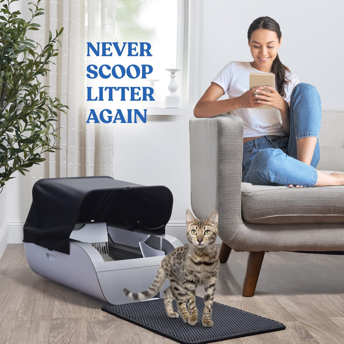 Extra Large Cat Bed - Cream White ABS Pet Bed