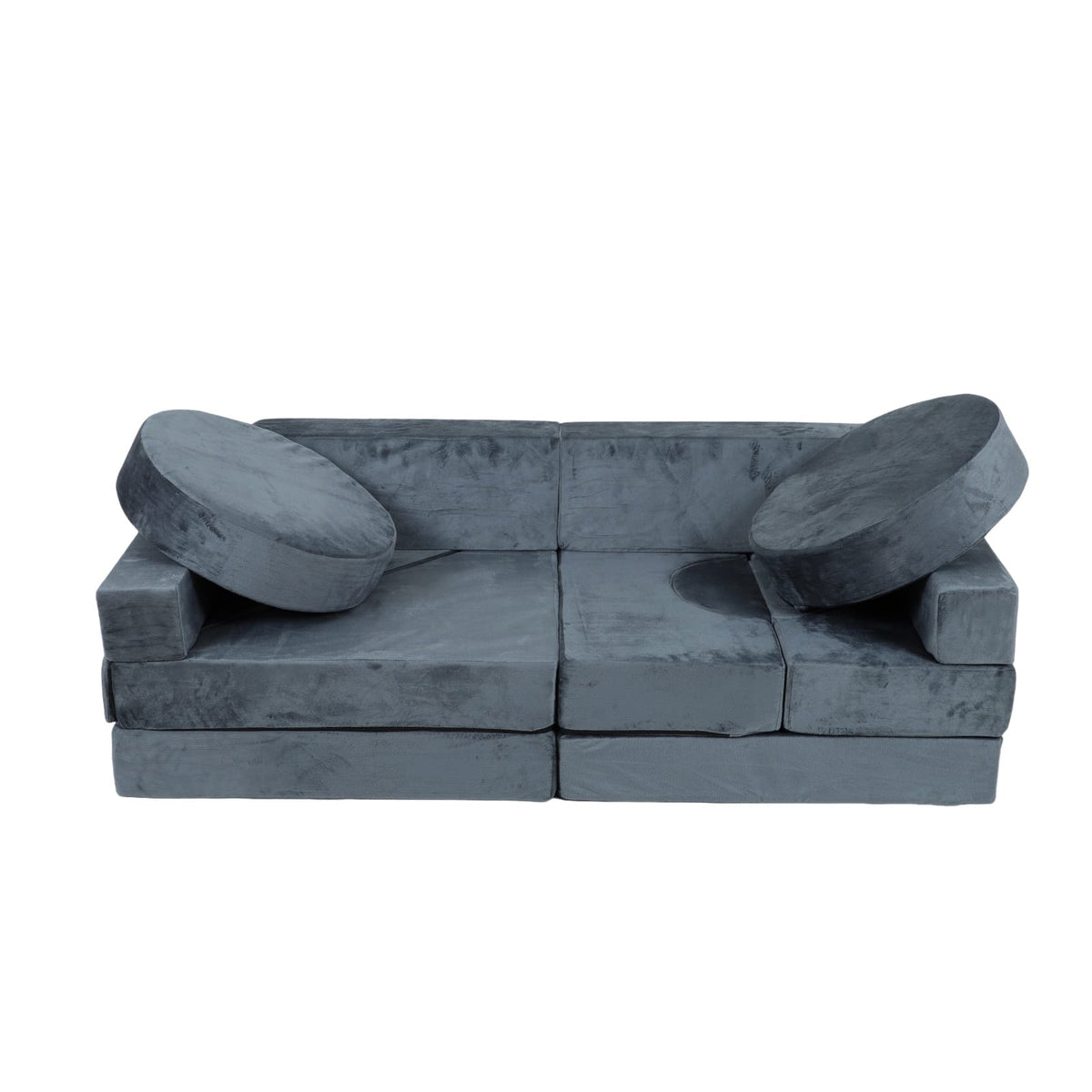 14 Piece Kids Sofa Modular Play Couch - Gray
