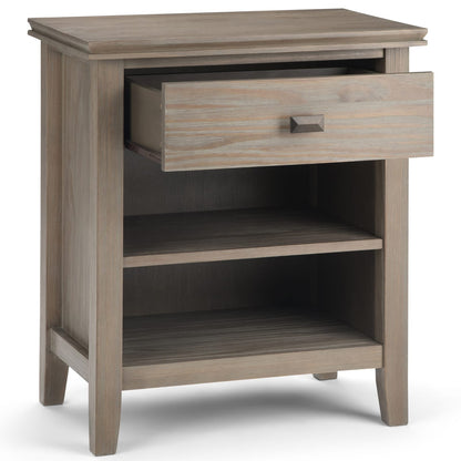 Artisan 24 inch Wide Solid Wood Bedside Table - Light Brown