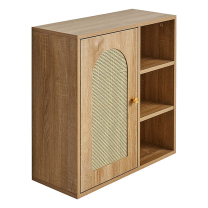 Wood Bathroom Wall Cabinet - Adjustable Shelves, Over Toilet Storage