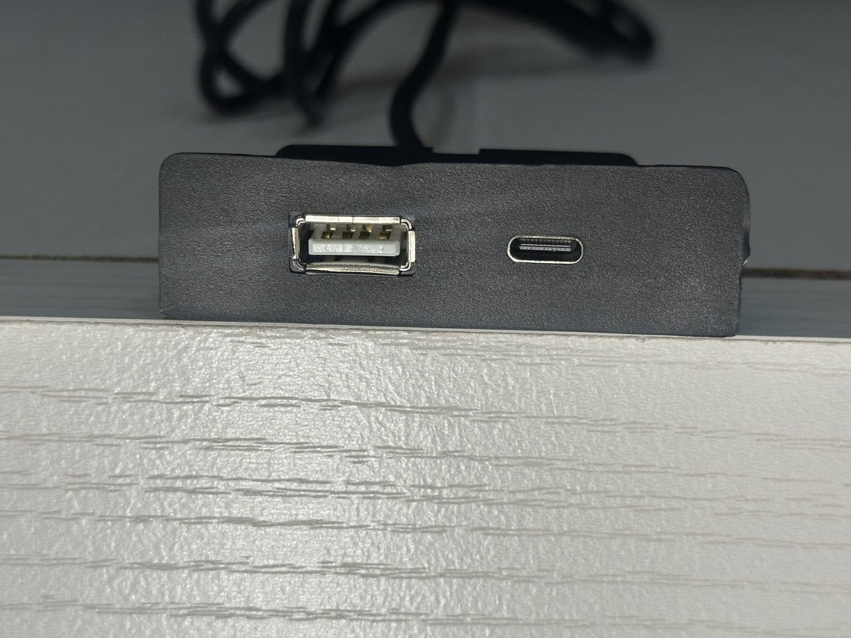 Elettra White 2-Drawer Nightstand - USB Charging Ports