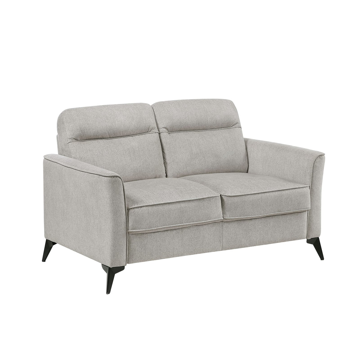 Modern Tan Loveseat - Comfortable Microfiber Cushions for Living Room