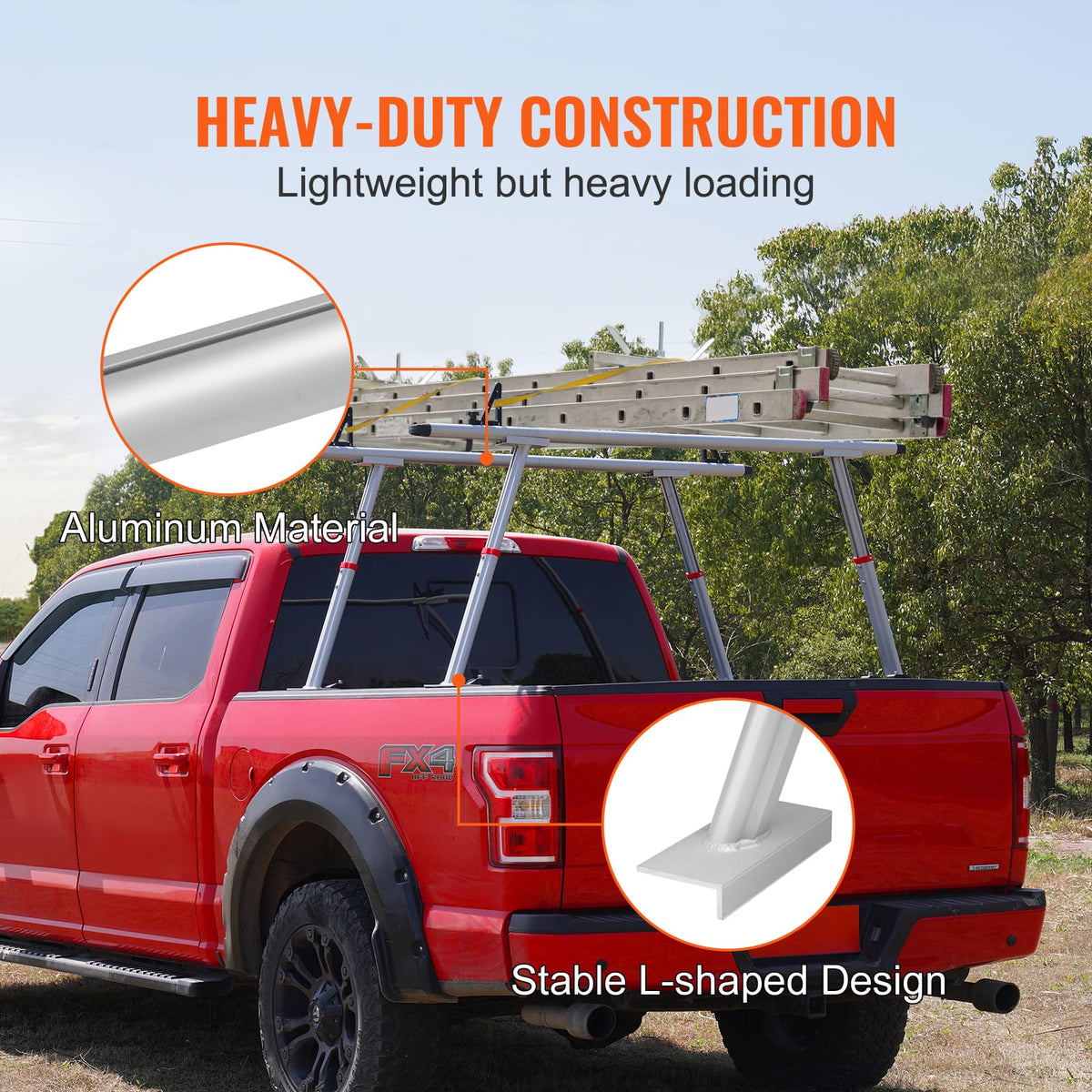 Aluminum Truck Bed Rack - 800 lb Capacity