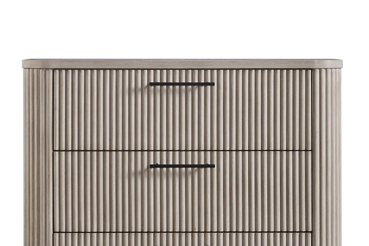 Taupe Solid Wood 4 Drawer Dresser - 39.75" W for Bedroom
