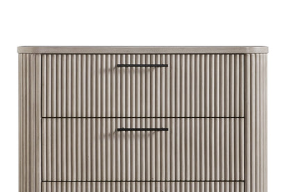 Taupe Solid Wood 4 Drawer Dresser - 39.75" W for Bedroom