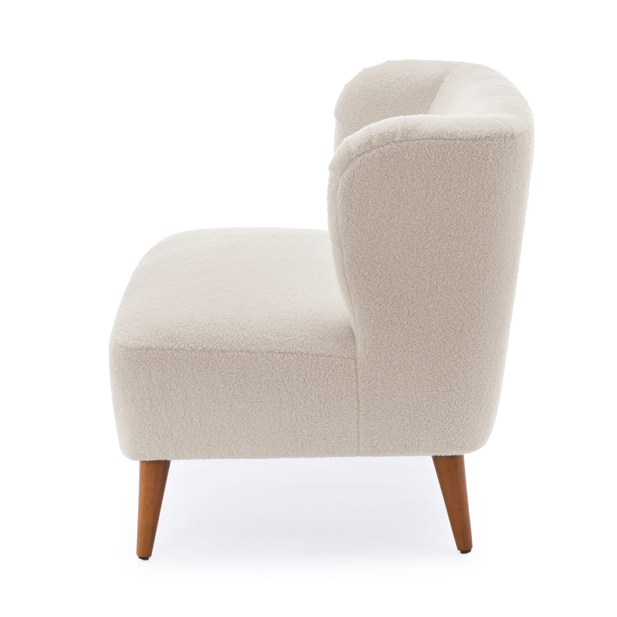 Veda Boucle Accent Chair - Milky White | Cozy Comfort & Style