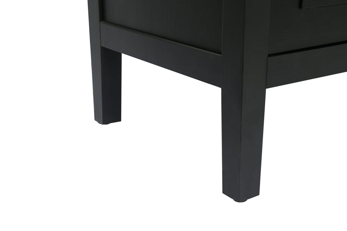 Antique Black 4-Door MDF Storage Cabinet - 59.8" Accent Table for Living Room