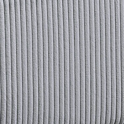 Contemporary Light Gray Corduroy Ottoman - 39" Square