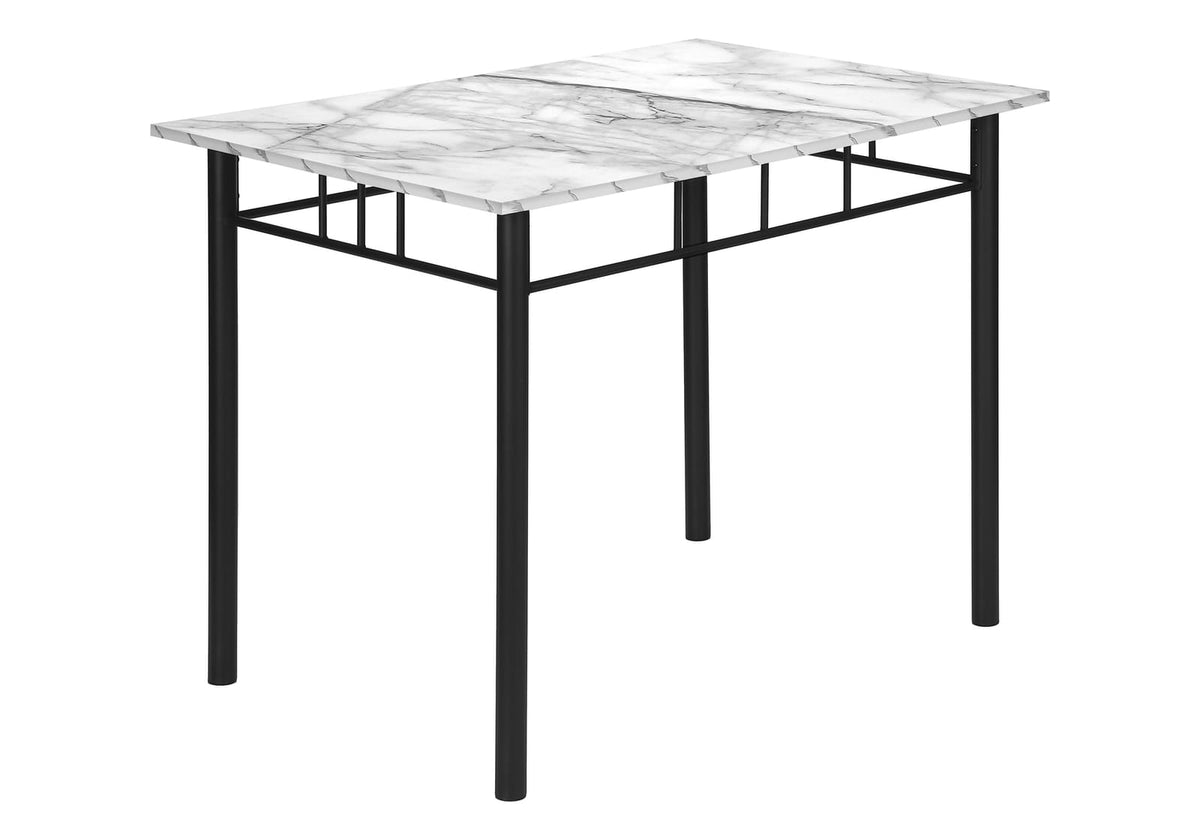 5 Piece White Dining Table Set - 40" Rectangular Table with Chairs for Dining Room