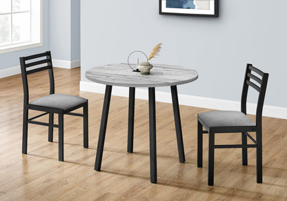 Grey Drop Leaf Dining Table Set with 2 Chairs for Kitchen for Dining Room