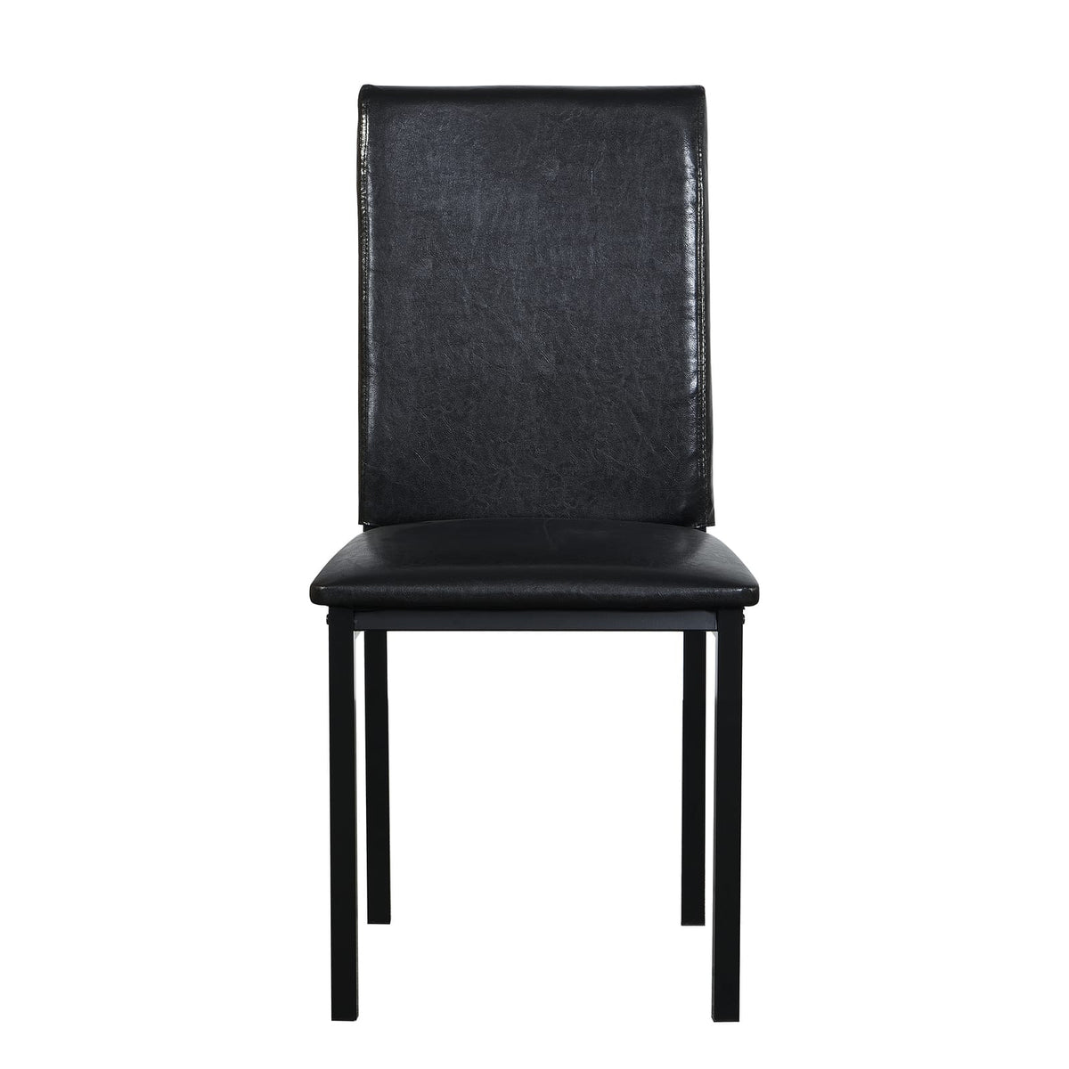 4-Piece Metal Frame Dining Seats - Black