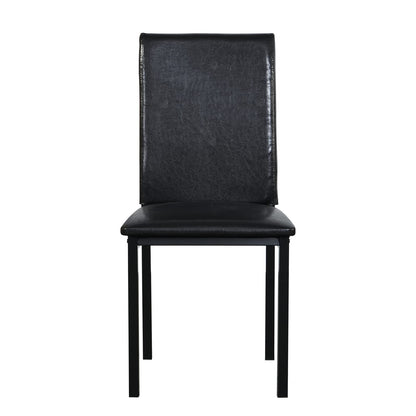 4-Piece Metal Frame Dining Seats - Black